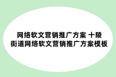 网络软文营销推广方案 十陵街道网络软文营销推广方案模板